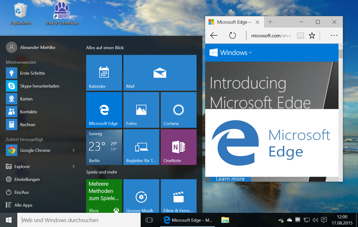 Windows 10 und Edge